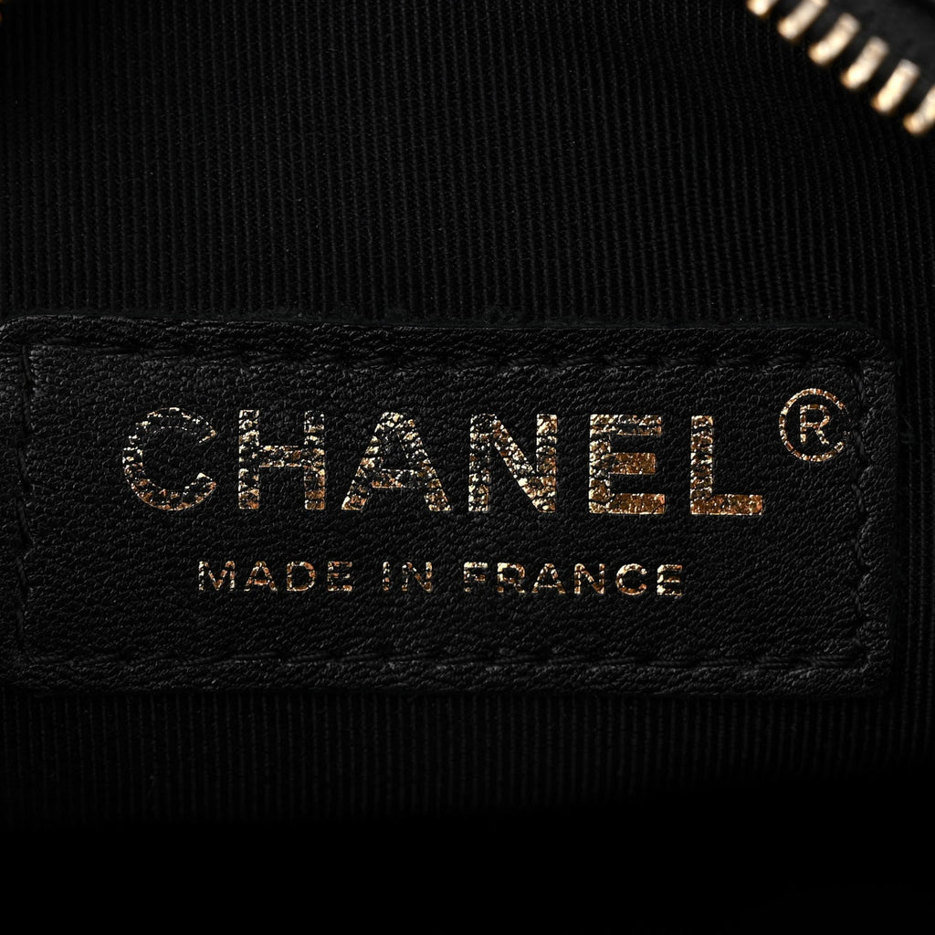 Chanel Lambskin Quilted Small Buckle Camera Case Bag Black