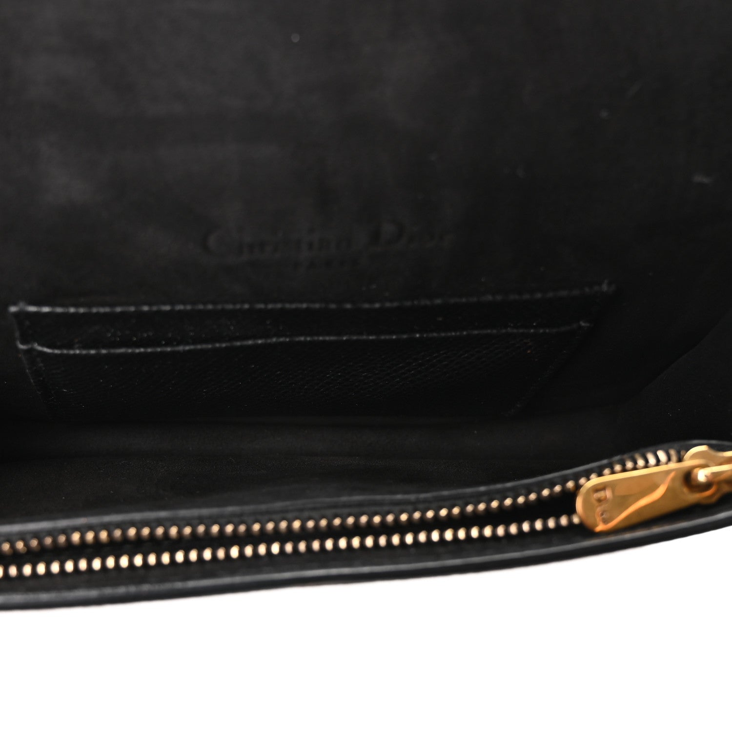 Christian Dior Grained Calfskin Saddle Belt Bag Black