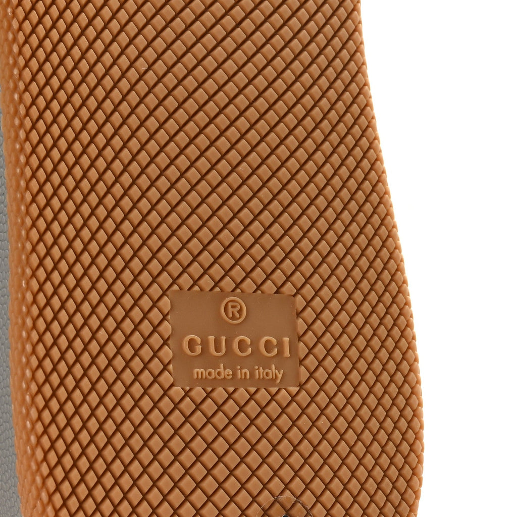 Gucci GG Supereme Monogram Miro Soft Calfskin Web Mens Screener Sneakers 9 Beige Ebony Black New Platinum