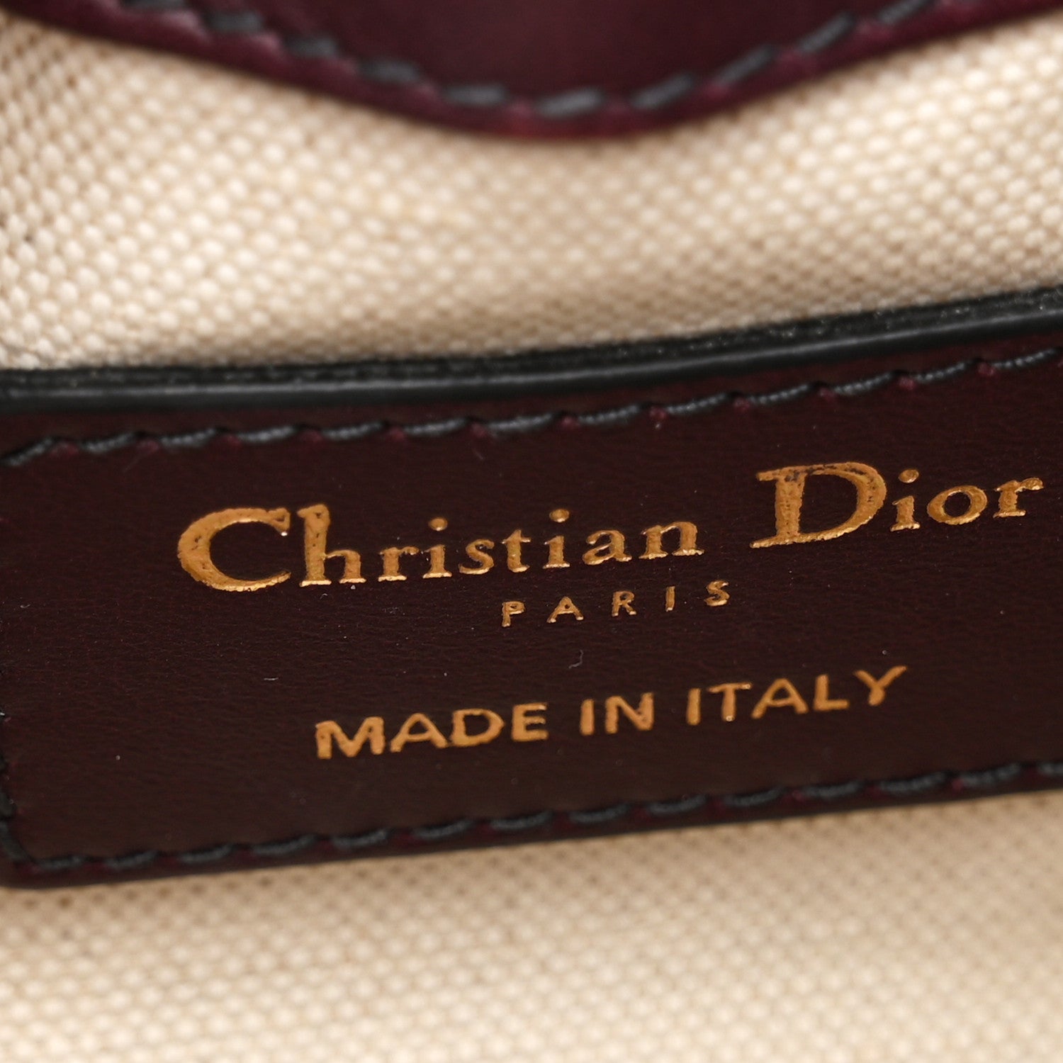 Christian Dior Oblique Drawstring Chain Bucket Bag Burgundy