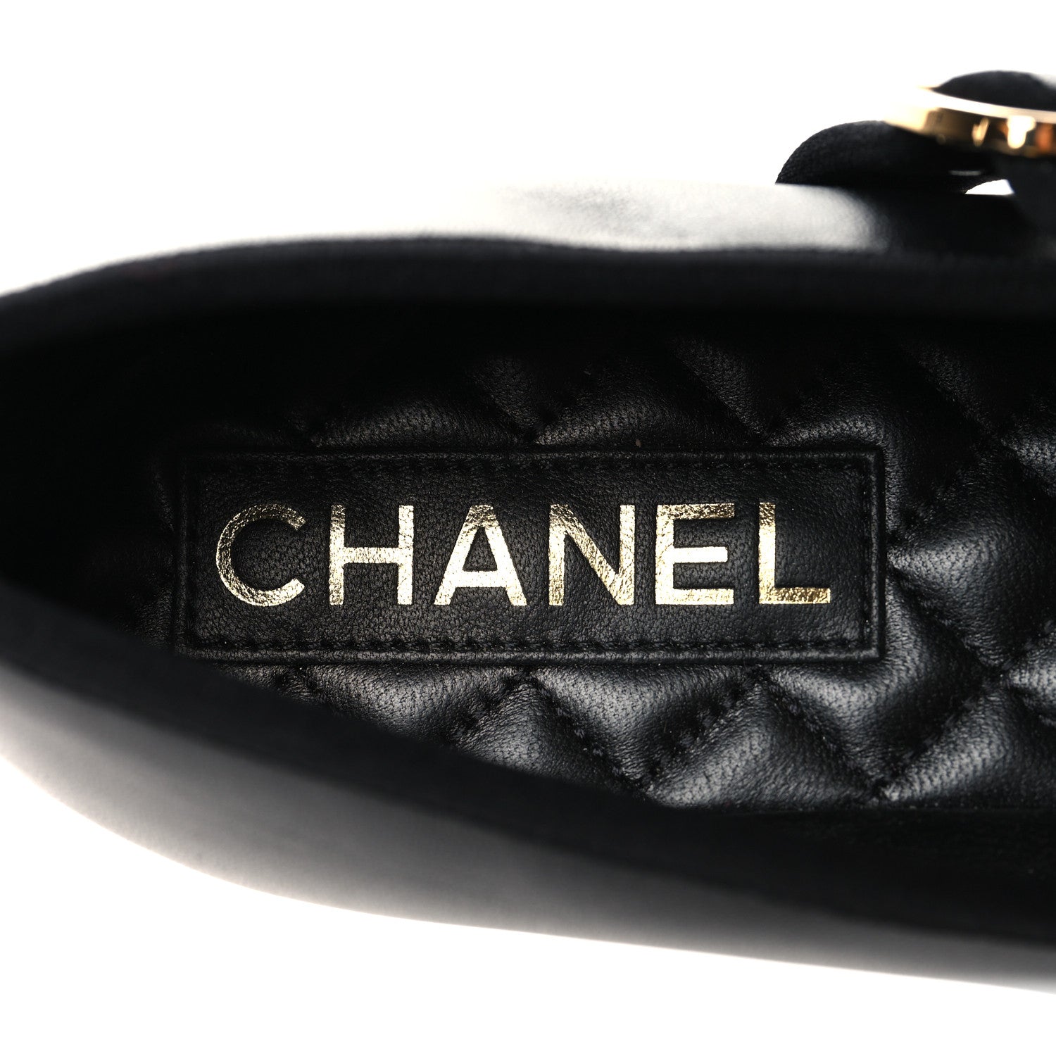 Lambskin Mary Jane Flats 38 Black