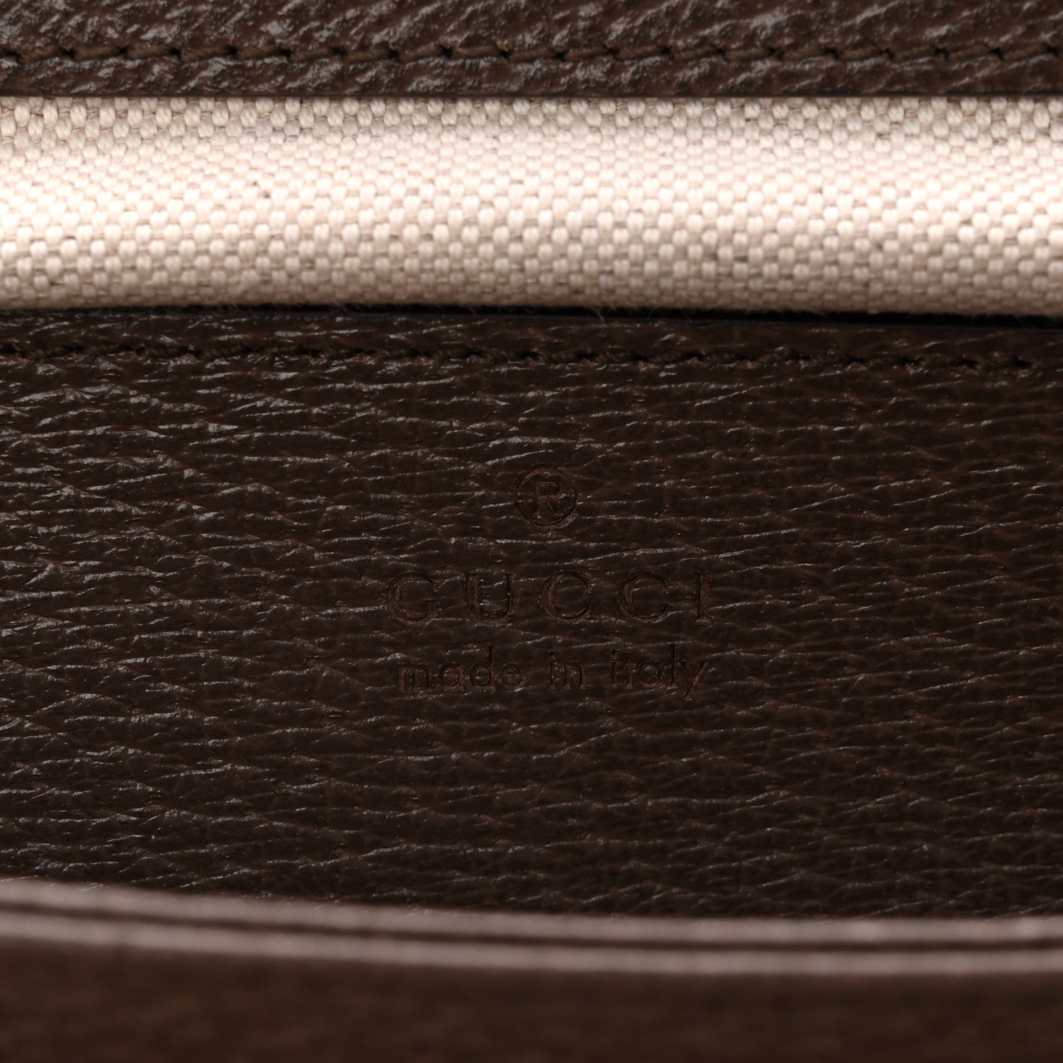 Gucci Monogram Jumbo GG Textured Dollar Calfskin Web Small Ophidia Chain Shoulder Bag Camel Ebony New Acero