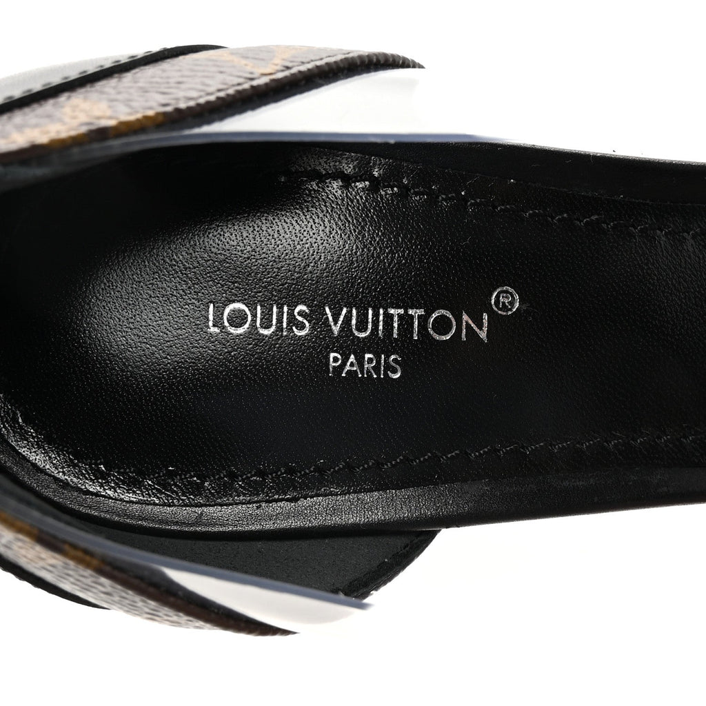 Louis Vuitton Monogram PVC Call Back Pumps 36.5 Black