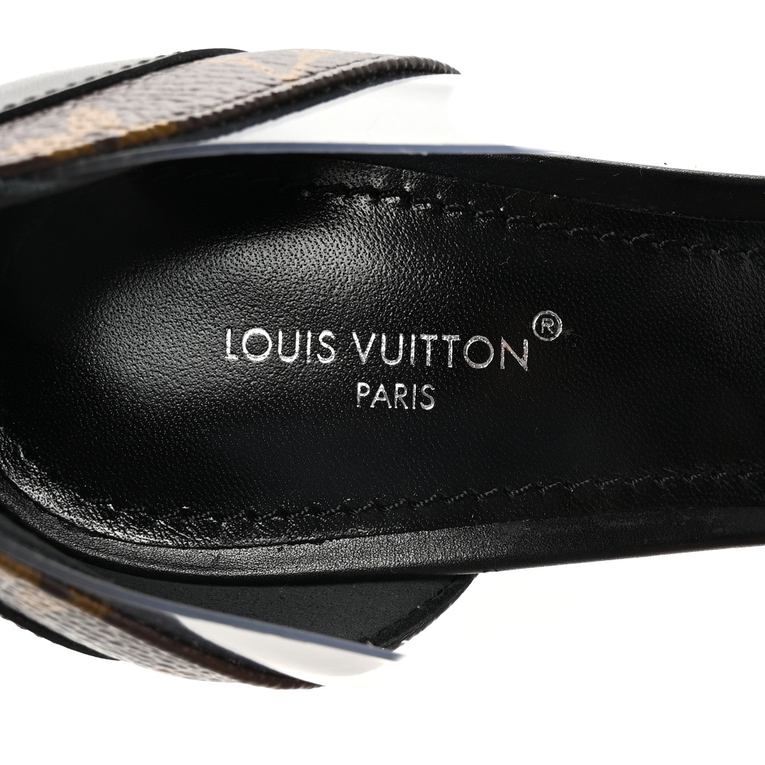 Louis Vuitton Monogram PVC Call Back Pumps 36.5 Black