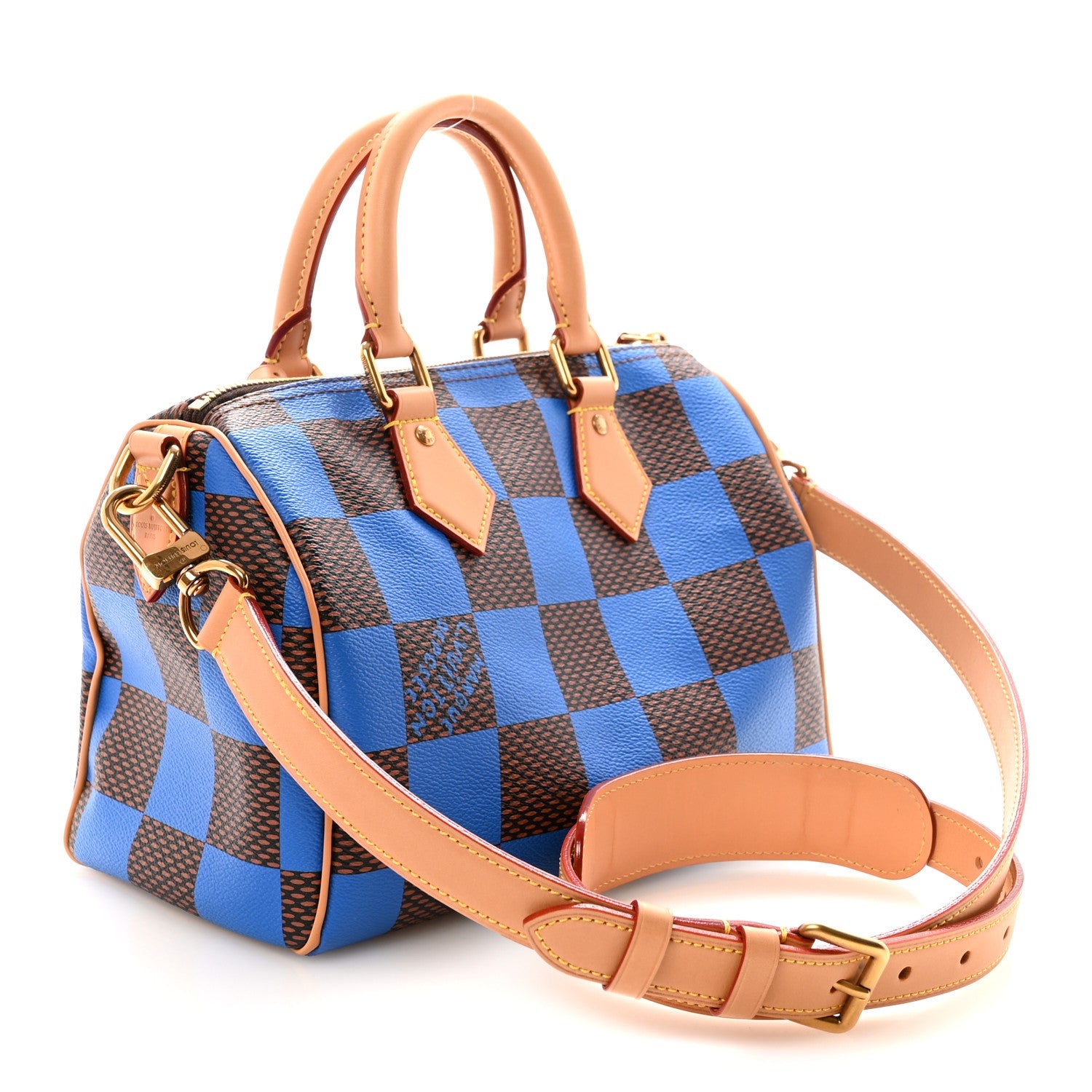 Louis Vuitton Damier Pop Speedy Bandouliere 25 Blue