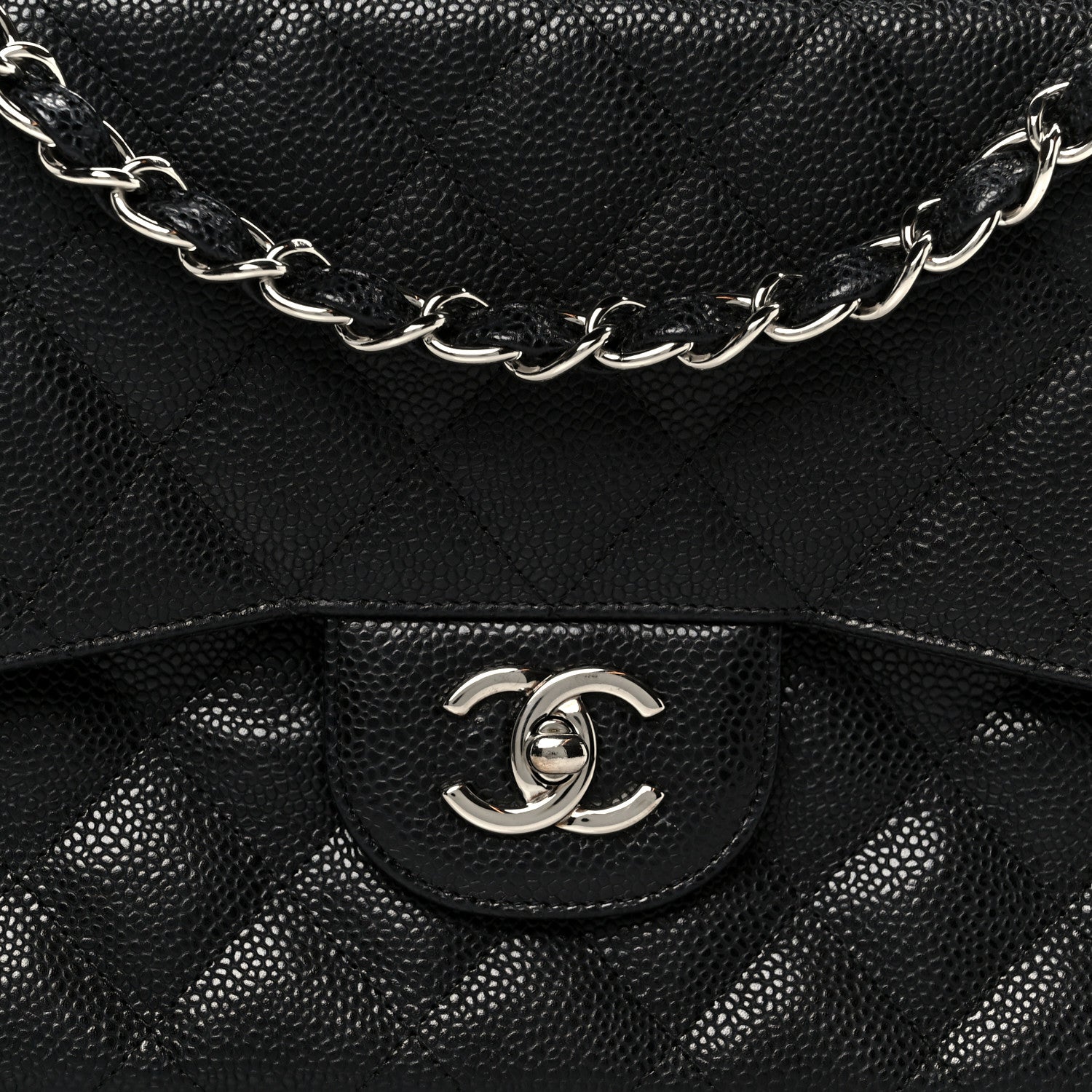 Chanel Caviar Quilted Jumbo Double Flap Black