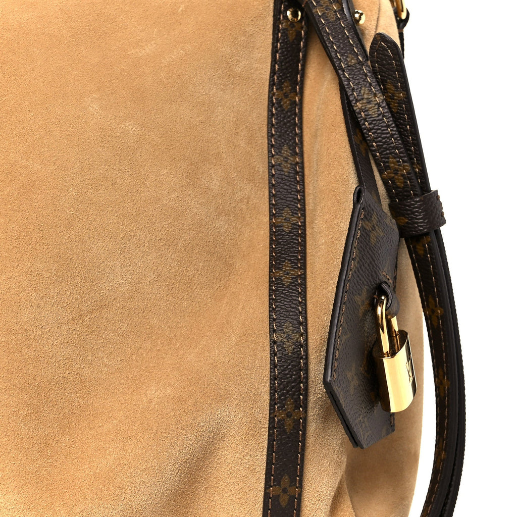 Louis Vuitton Suede Monogram Express MM Hazelnut