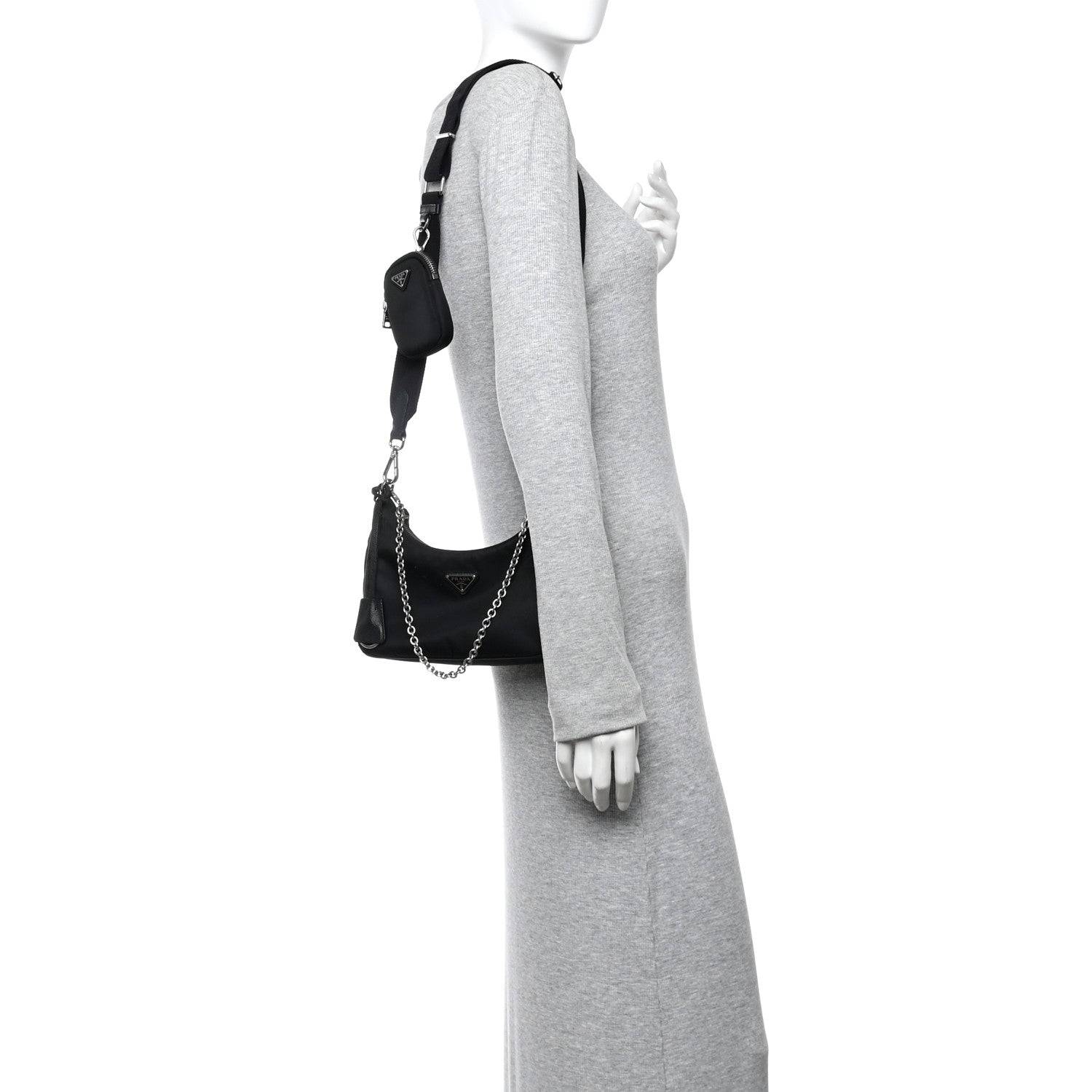 Prada Nylon Re-Edition 2005 Shoulder Bag Black