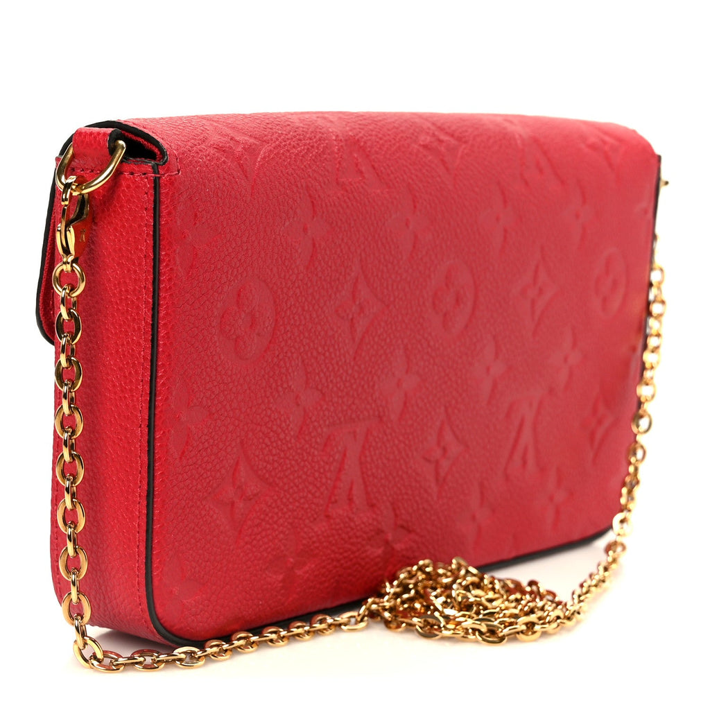 Louis Vuitton Empreinte Pochette Felicie Chain Wallet Scarlet