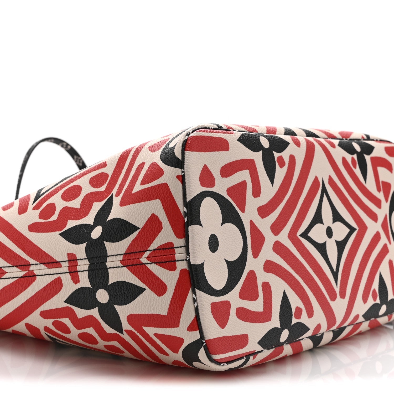 Louis Vuitton Monogram Giant Crafty Neverfull MM Creme Rouge Black