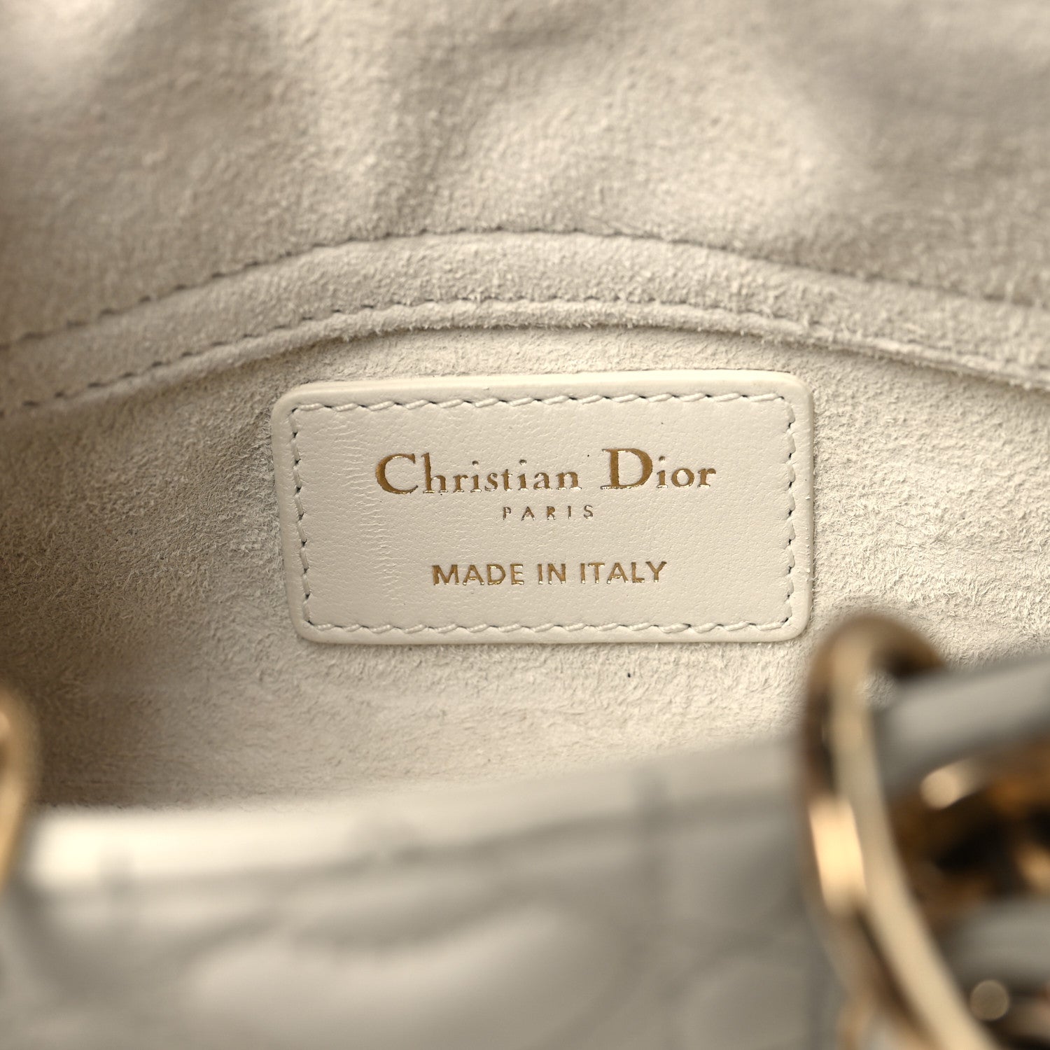 Christian Dior Lambskin Cannage Dioramour Micro Lady D-Joy Latte
