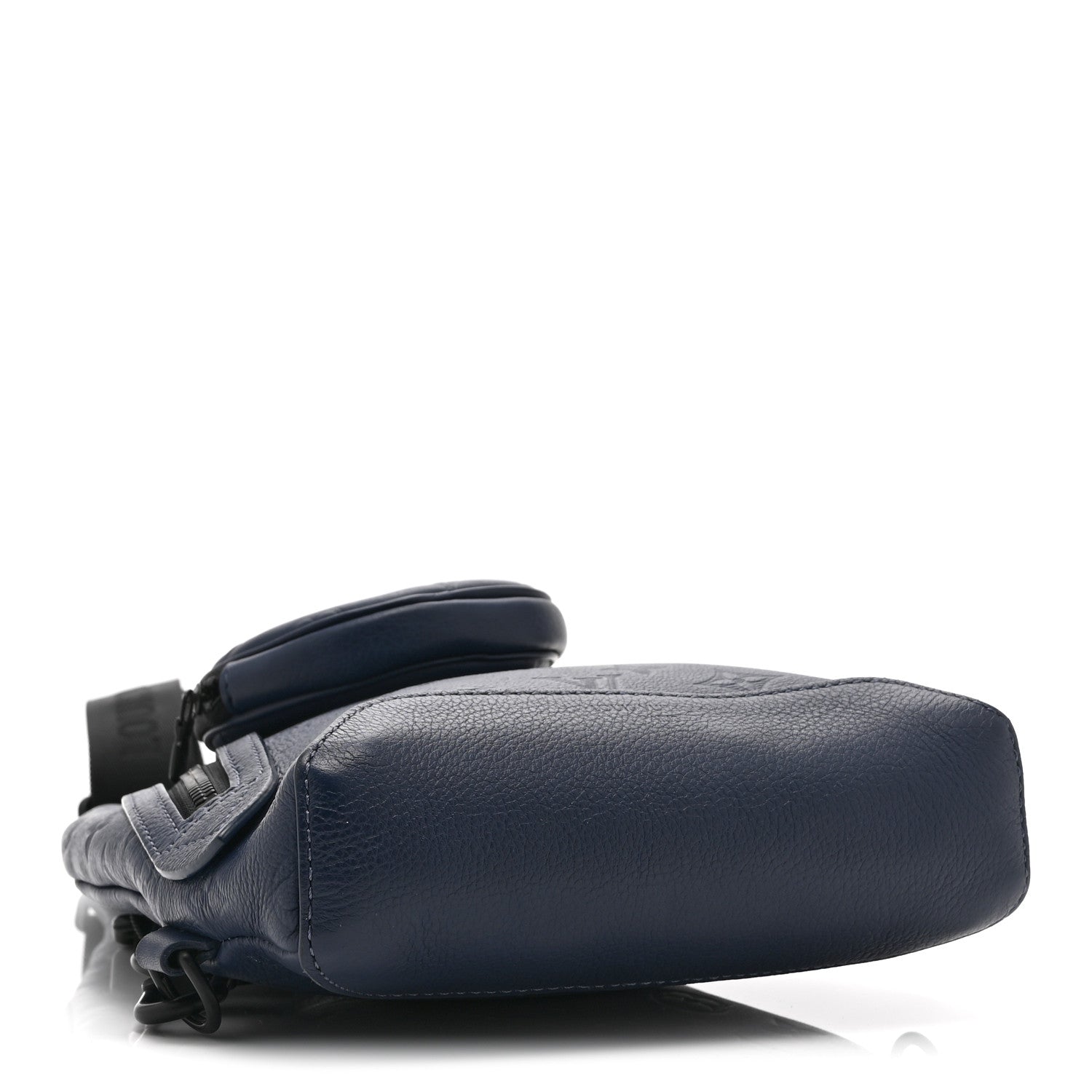 Louis Vuitton Calfskin Shadow Monogram Duo Slingbag Navy
