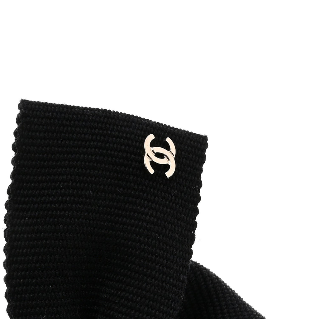 Grosgrain Bow CC Hair Clip Black