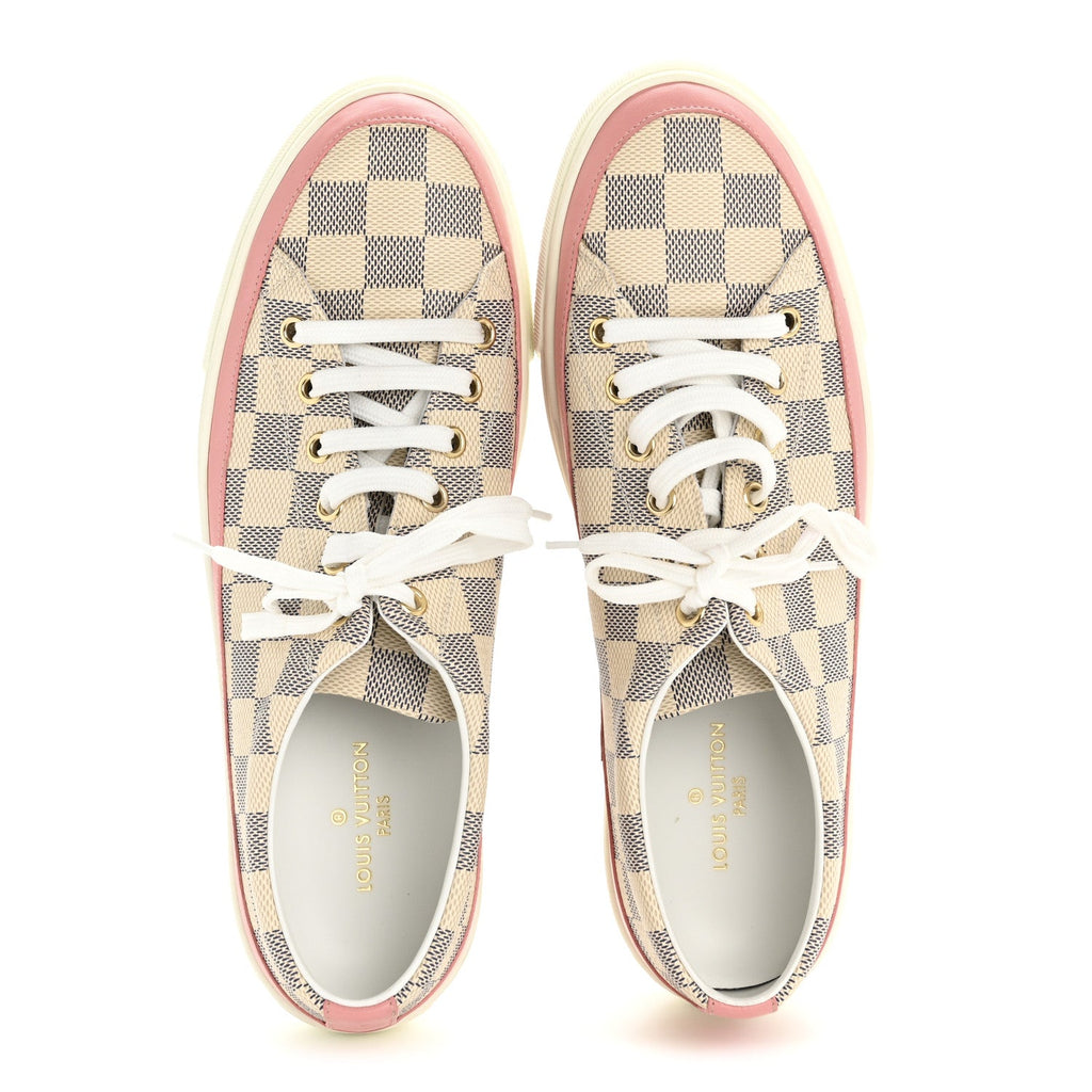Louis Vuitton Damier Azur Stellar Sneakers 40 Rose Ballerine