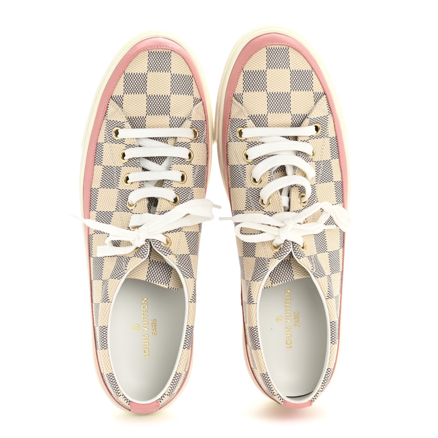 Louis Vuitton Damier Azur Stellar Sneakers 40 Rose Ballerine