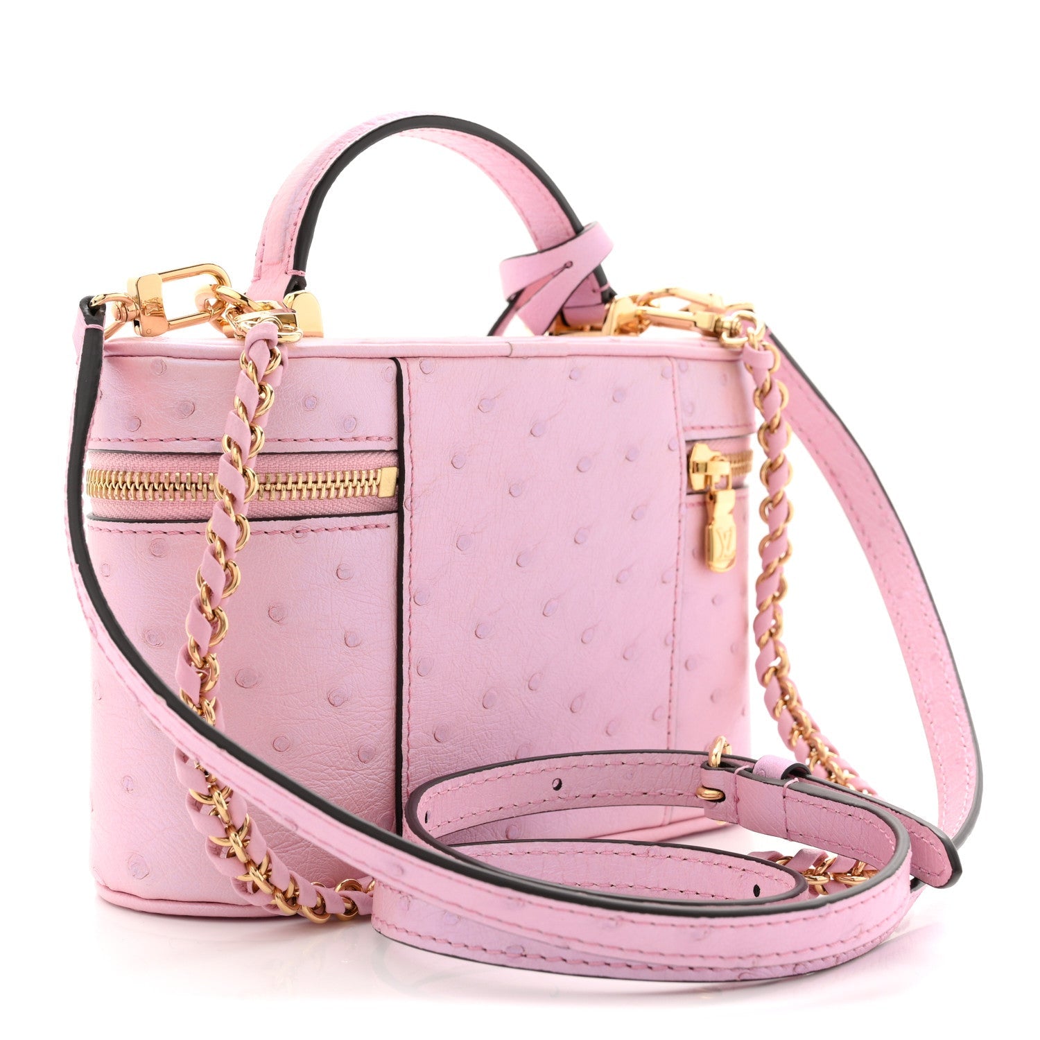 Louis Vuitton Ostrich Vanity Chain Pouch Pink