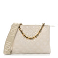 Louis Vuitton Lambskin Embossed Monogram Coussin PM Beige Cream