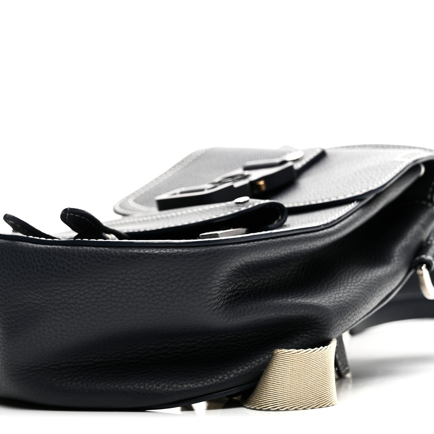 Christian Dior Grained Calfskin Mini Gallop Sling Bag Navy Blue
