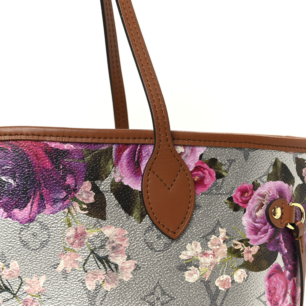Louis Vuitton Metallic Monogram LV Garden Neverfull MM Silver