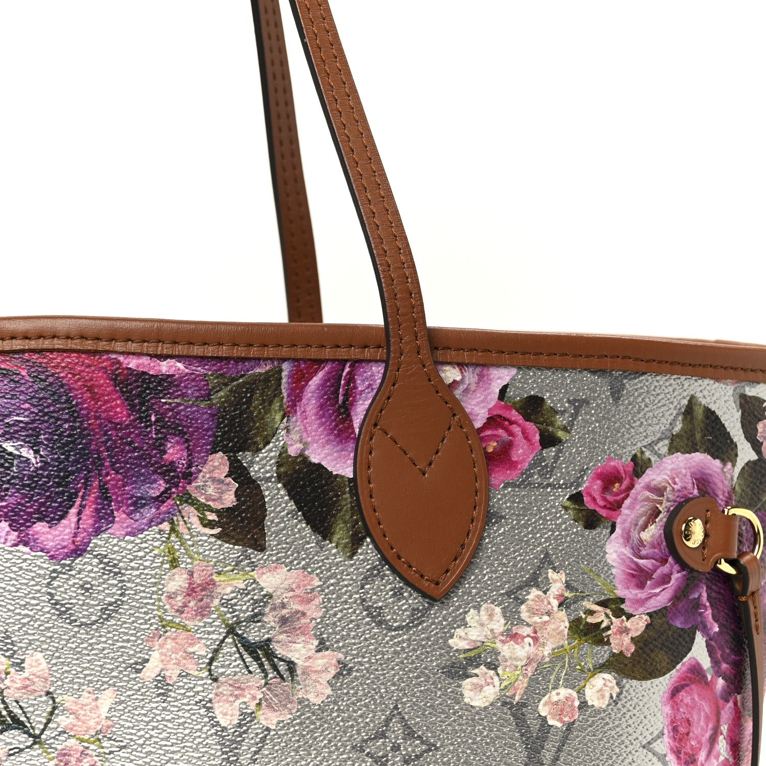 Louis Vuitton Metallic Monogram LV Garden Neverfull MM Silver