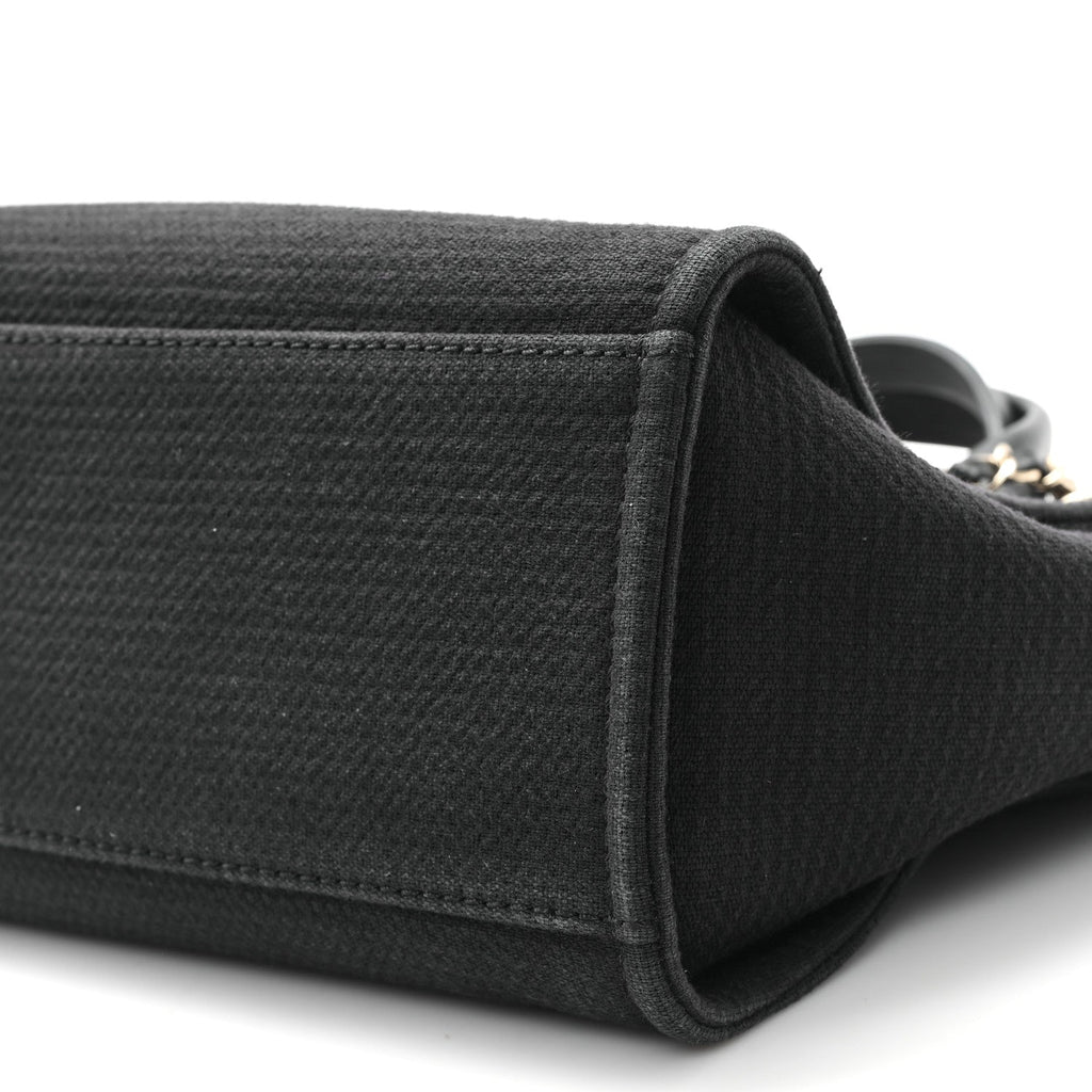 Chanel Mixed Fibers Small Deauville Tote Black
