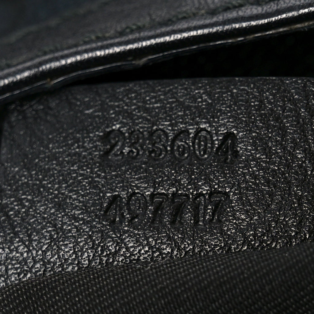 Gucci Monogram Large New Ladies Web Hobo Black