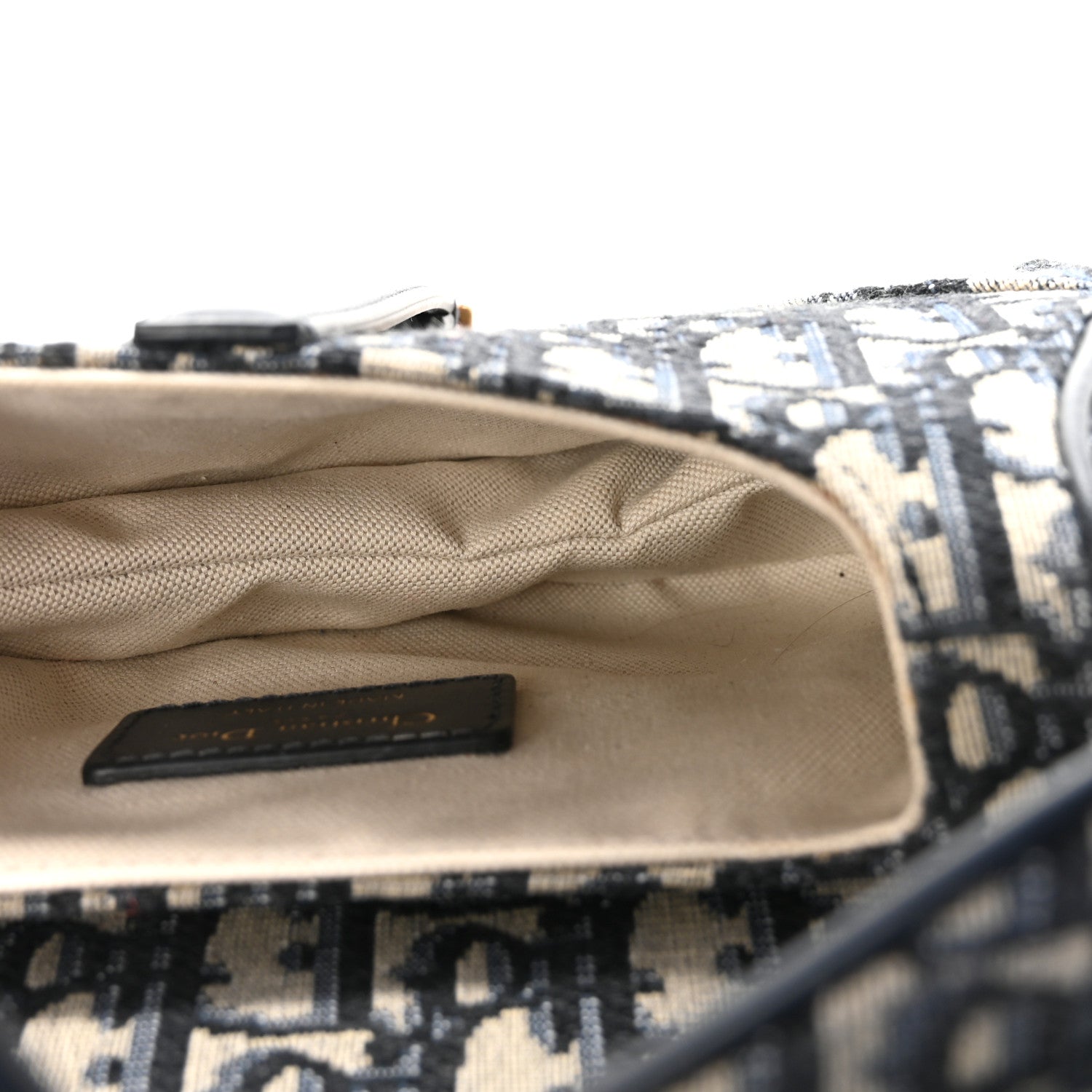 Christian Dior Oblique Mini Saddle Bag Blue