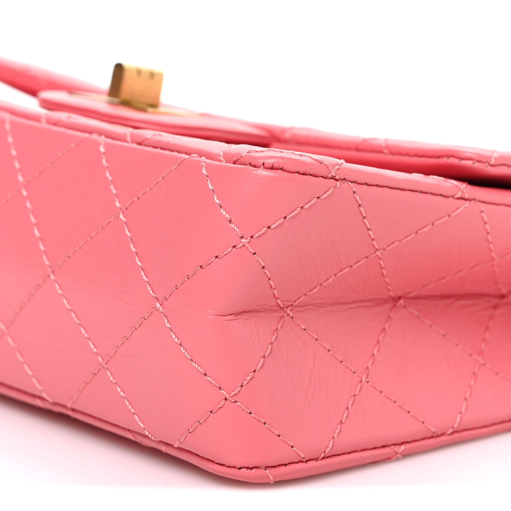 Chanel Aged Calfskin Quilted 2.55 Reissue Mini Flap Pink