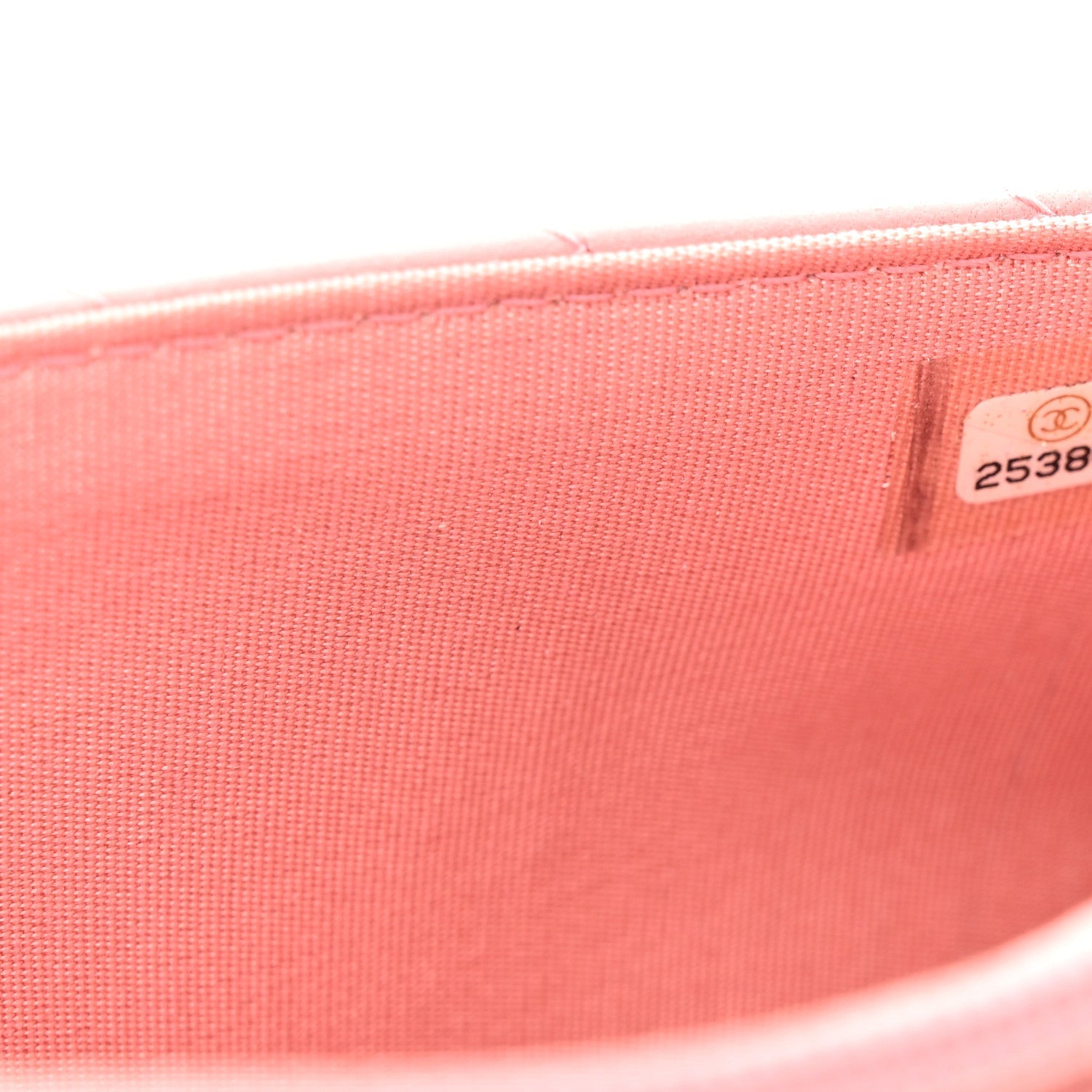 Chanel Lambskin Chevron Quilted Trendy CC Wallet On Chain WOC Pink