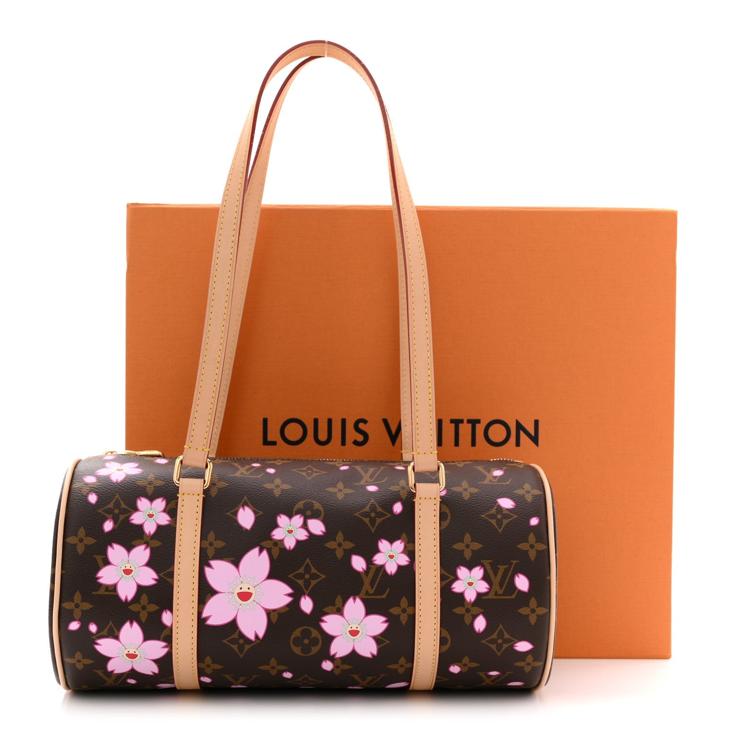 Louis Vuitton LV X TM Monogram Cherry Blossom Papillon Sakura Brown