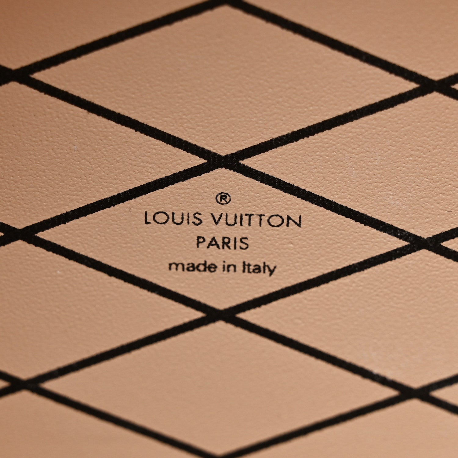 Louis Vuitton Lambskin Embossed Monogram Petite Malle Brown White
