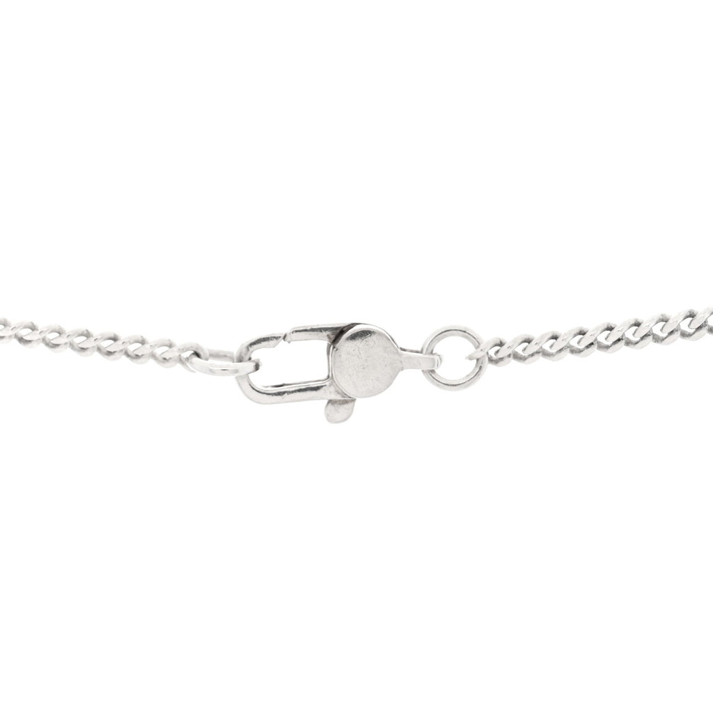 Gucci Sterling Silver Knot Heart Pendant Necklace