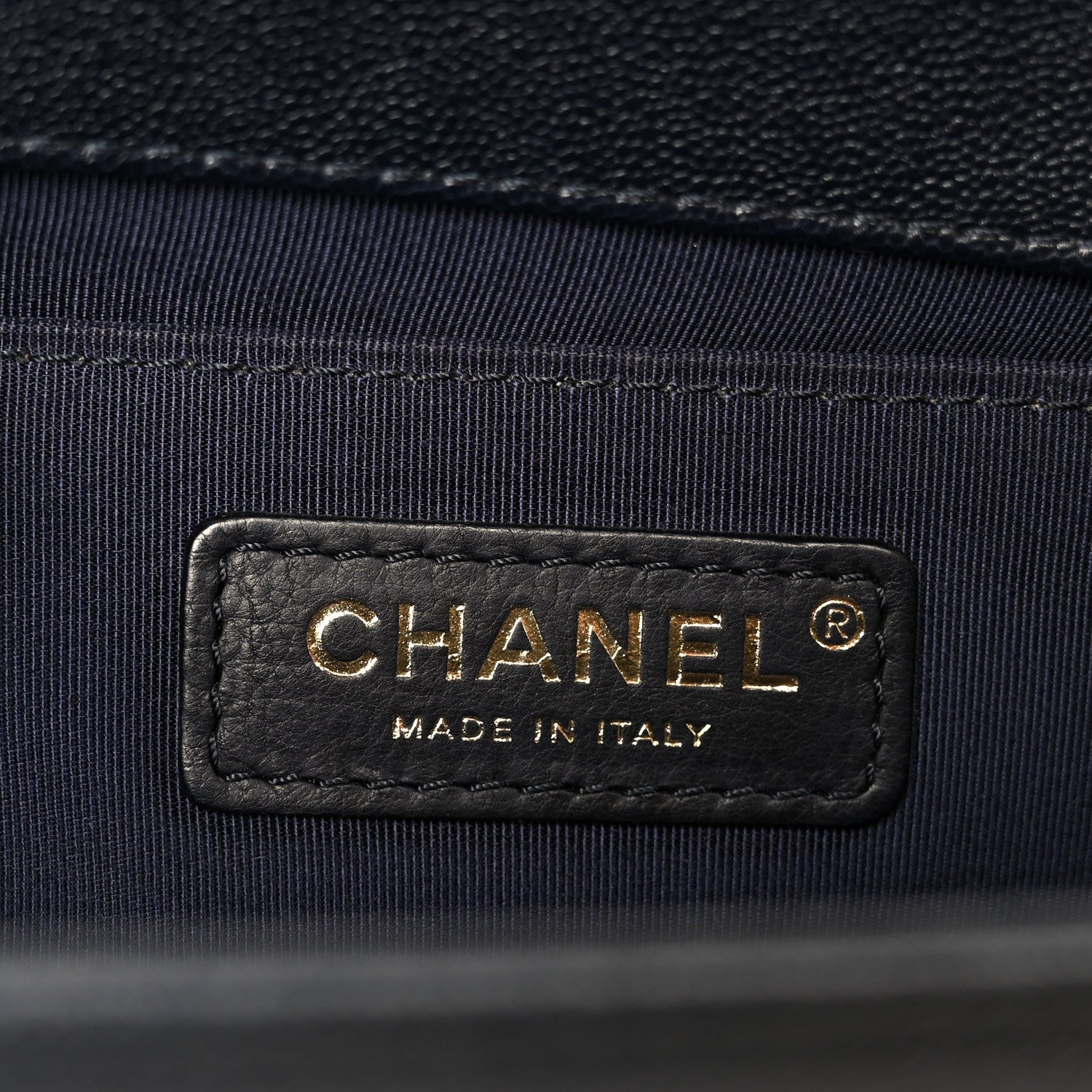Chanel Caviar Quilted Medium Boy Flap Navy