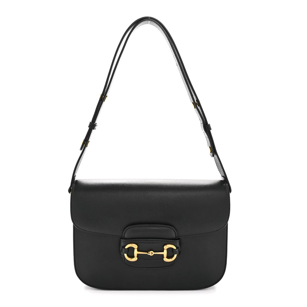 Gucci Azalea Calfskin Horsebit 1955 Shoulder Bag Black