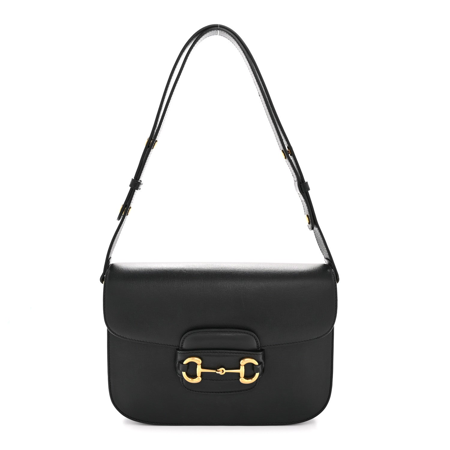 Gucci Azalea Calfskin Horsebit 1955 Shoulder Bag Black