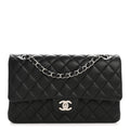 Chanel Lambskin Quilted Medium Double Flap Black