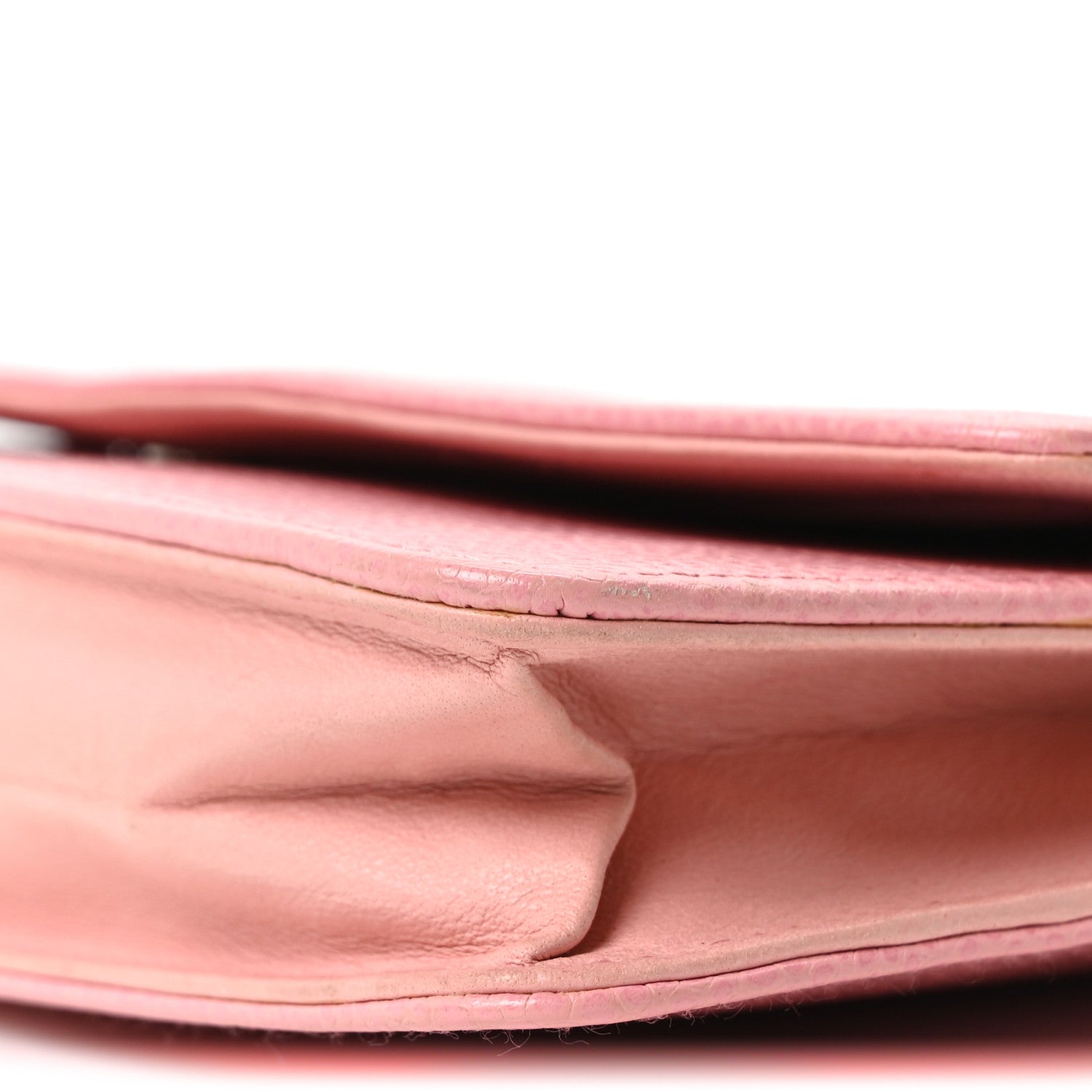 Chanel Caviar Timeless CC Wallet on Chain WOC Pink