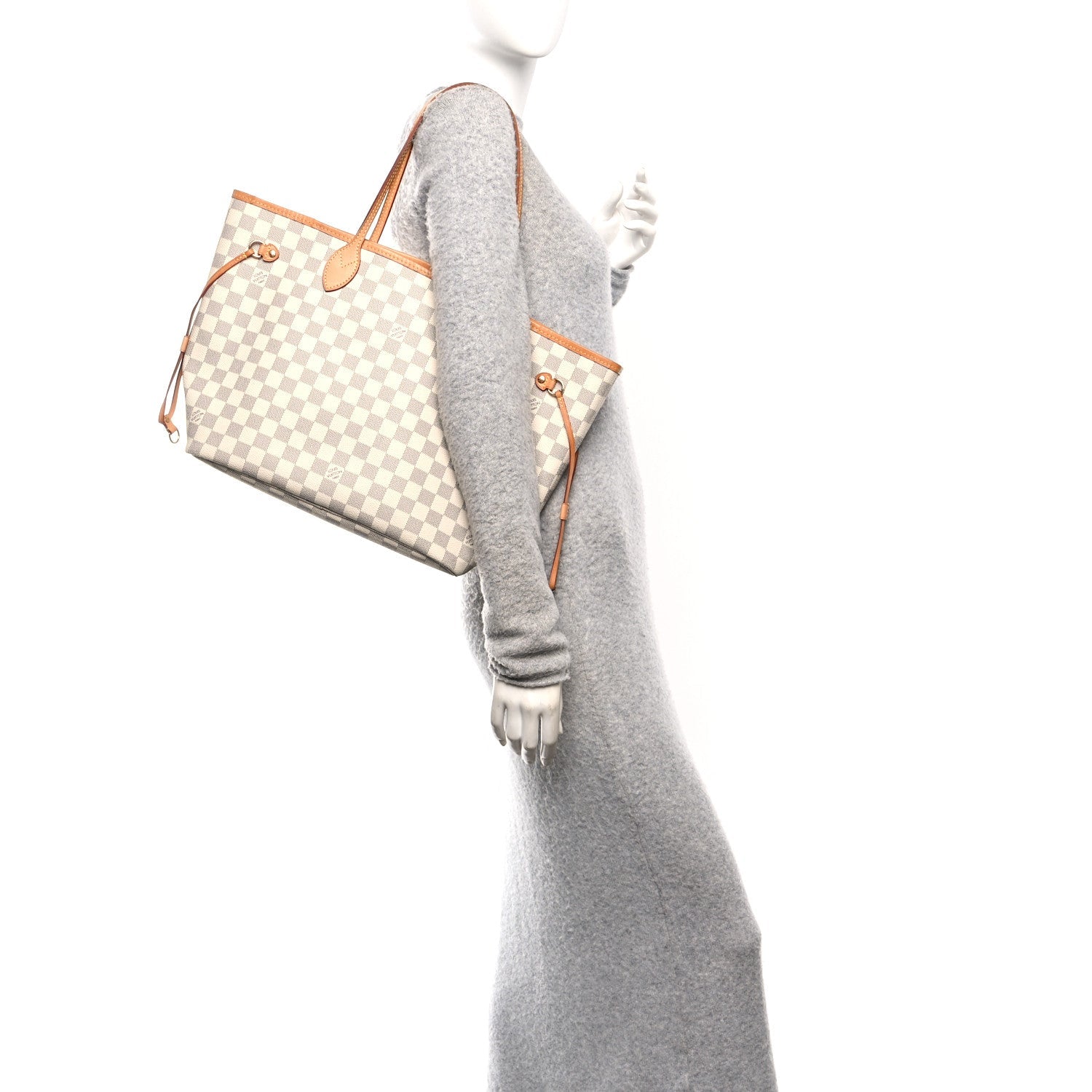 Louis Vuitton Damier Azur Neo Neverfull MM Rose Ballerine