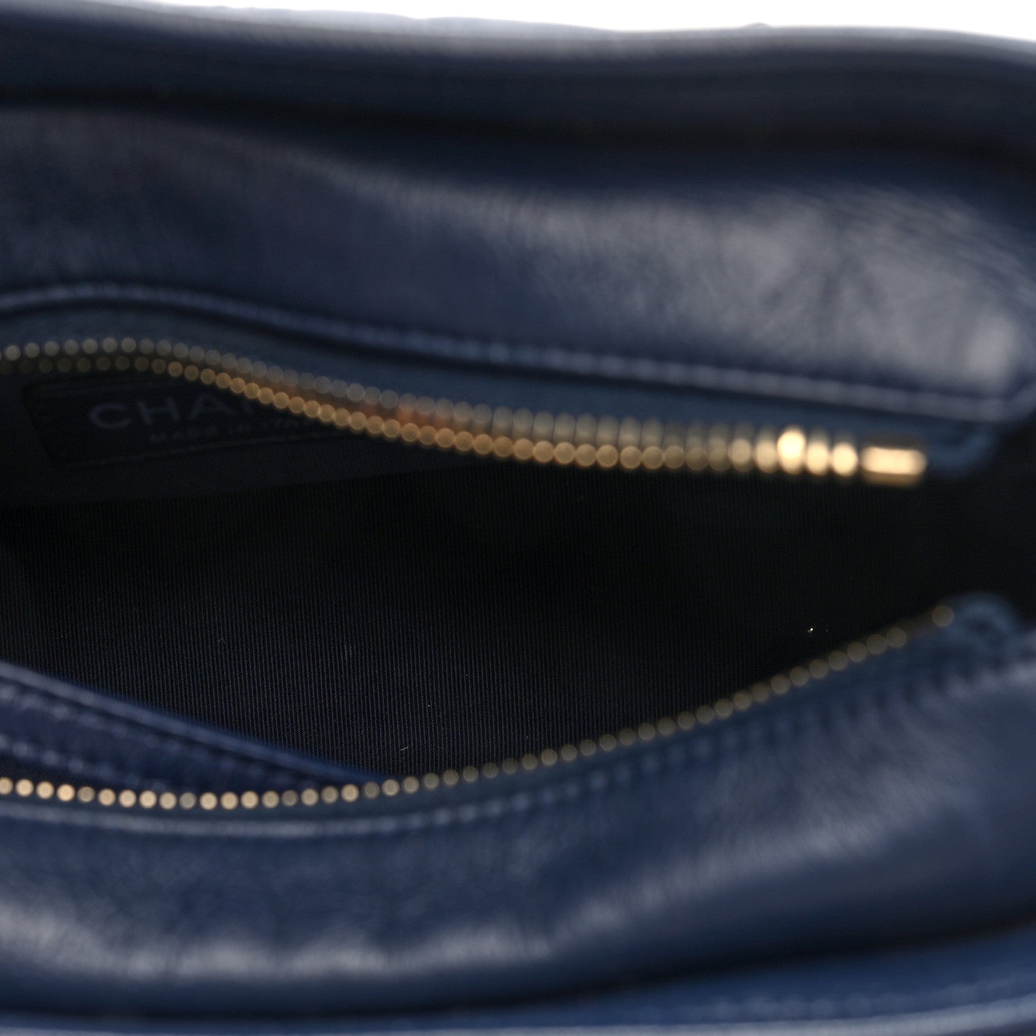 Chanel Aged Calfskin Quilted Small Gabrielle Hobo Navy