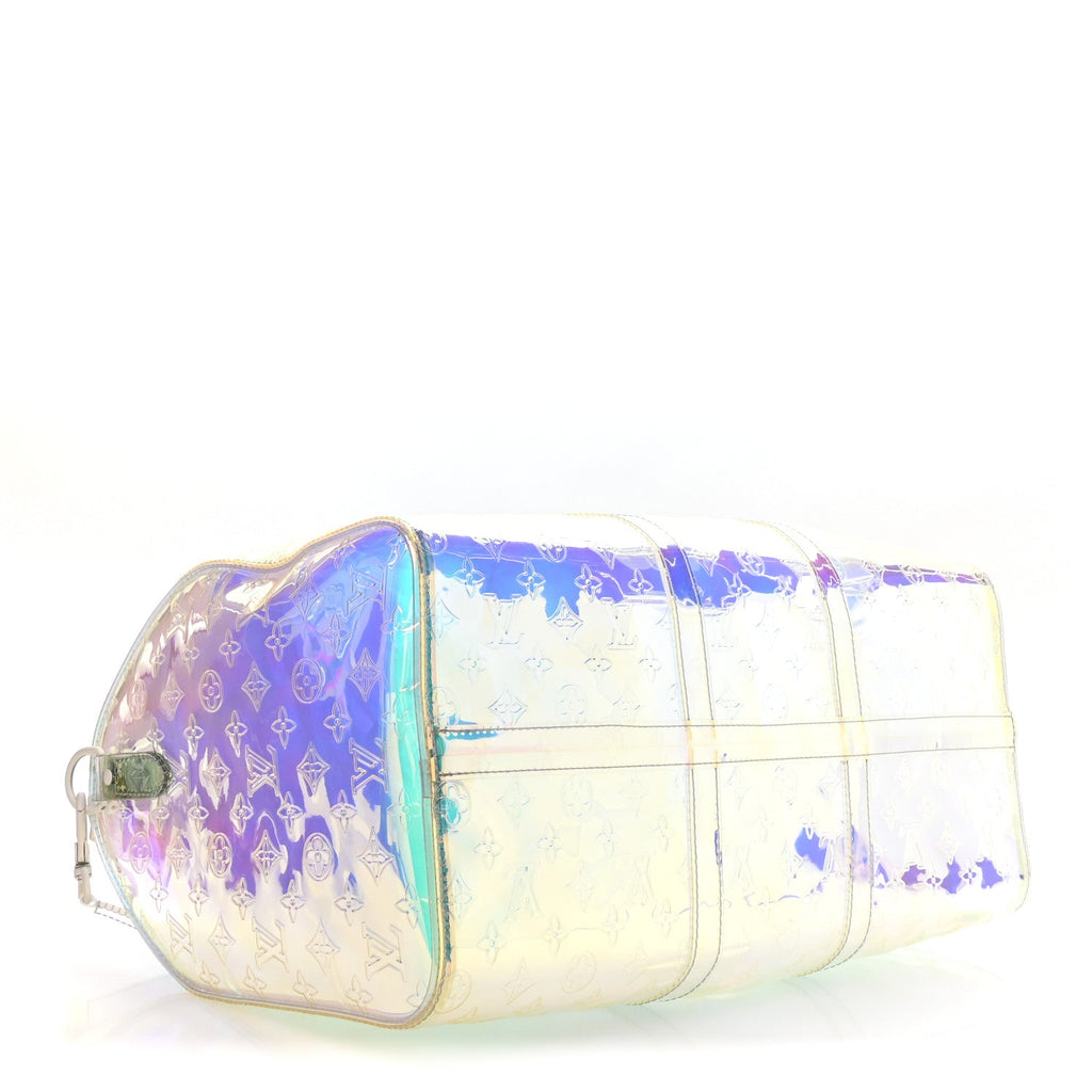 Louis Vuitton PVC Monogram Keepall Bandouliere 50 Iridescent Prism