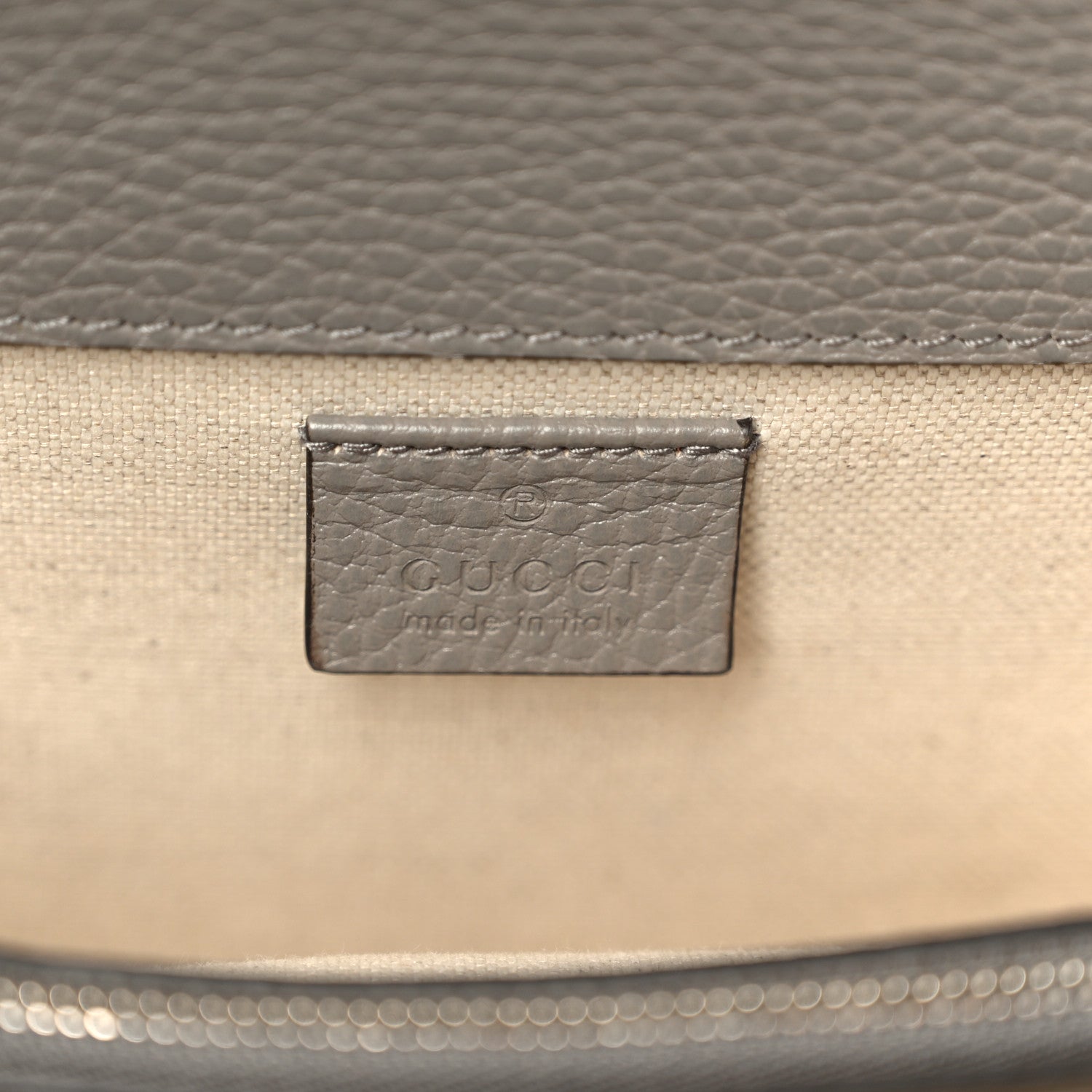 Gucci Pebbled Calfskin Small Dionysus Shoulder Bag Dusty Grey