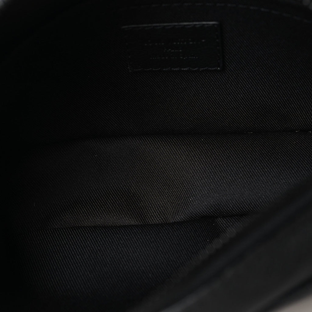 Louis Vuitton Calfskin Monogram Shadow Trocadero Wearable Wallet Black