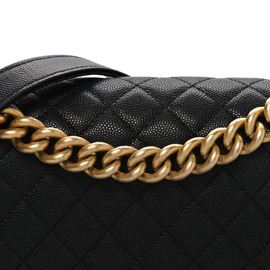 Chanel Caviar Quilted Medium Boy Flap Black