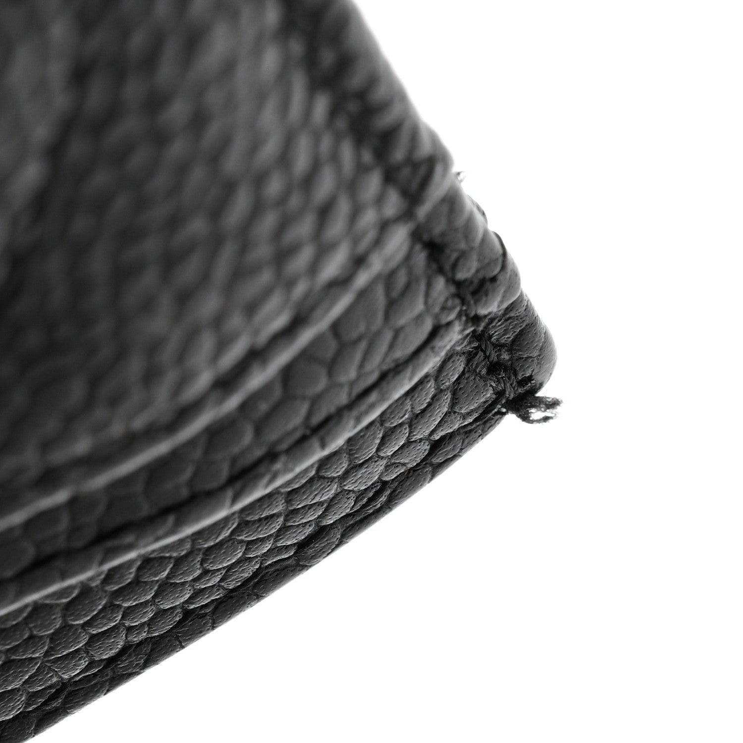 Caviar Quilted Card Holder Black