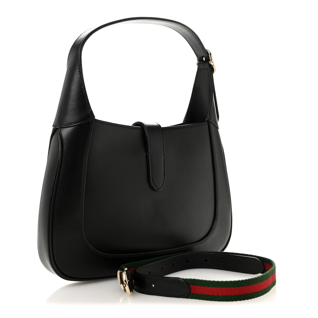 Gucci Calfskin Small Jackie Shoulder Bag Black