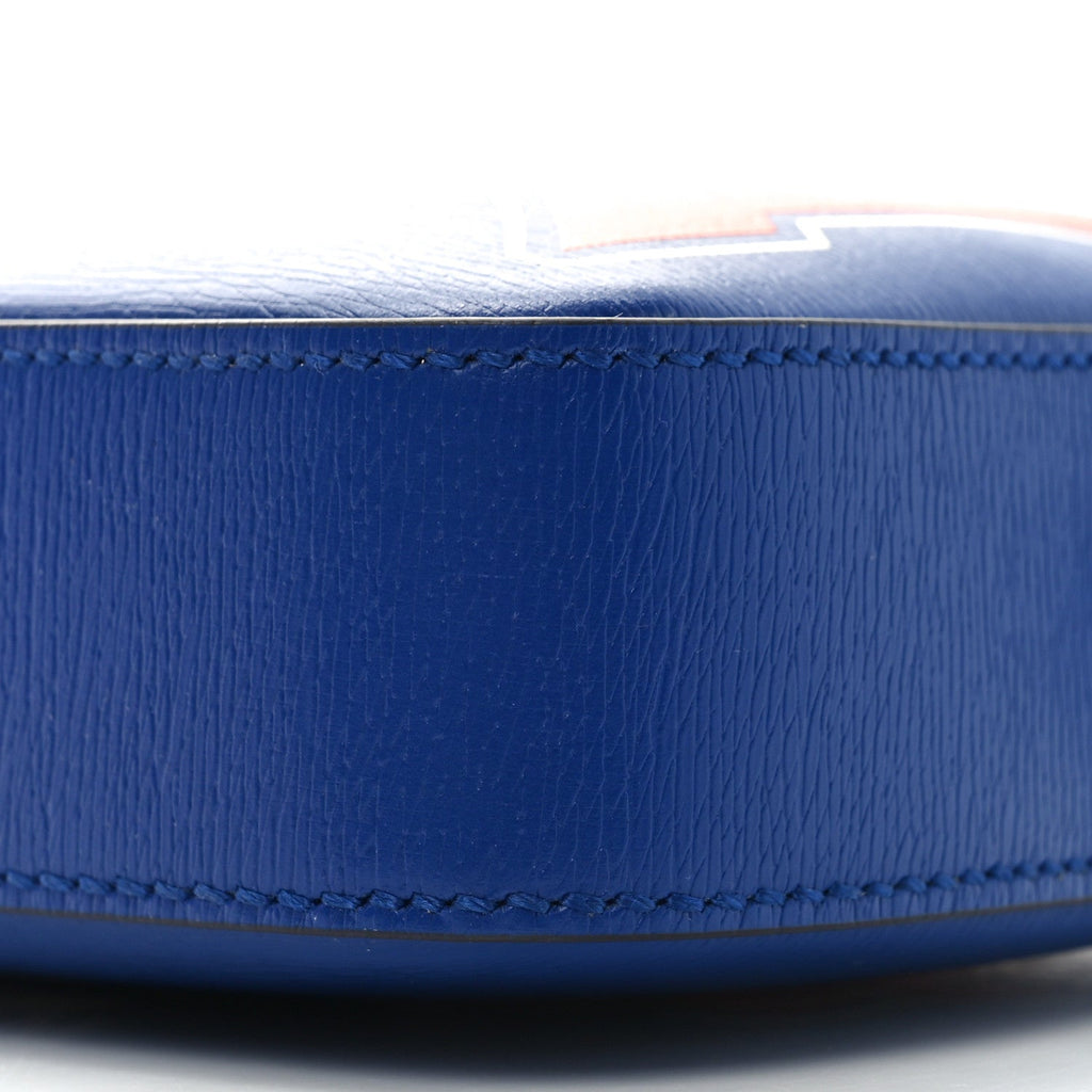 Gucci New Shanghai Calfskin Interlocking G Logo Camera Crossbody Bag Cobalt Blue Orange