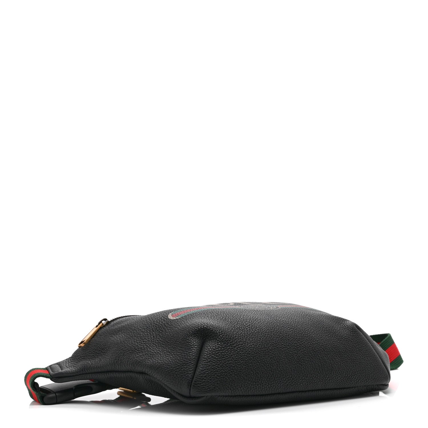 Gucci Grained Calfskin Logo Belt Bag Black