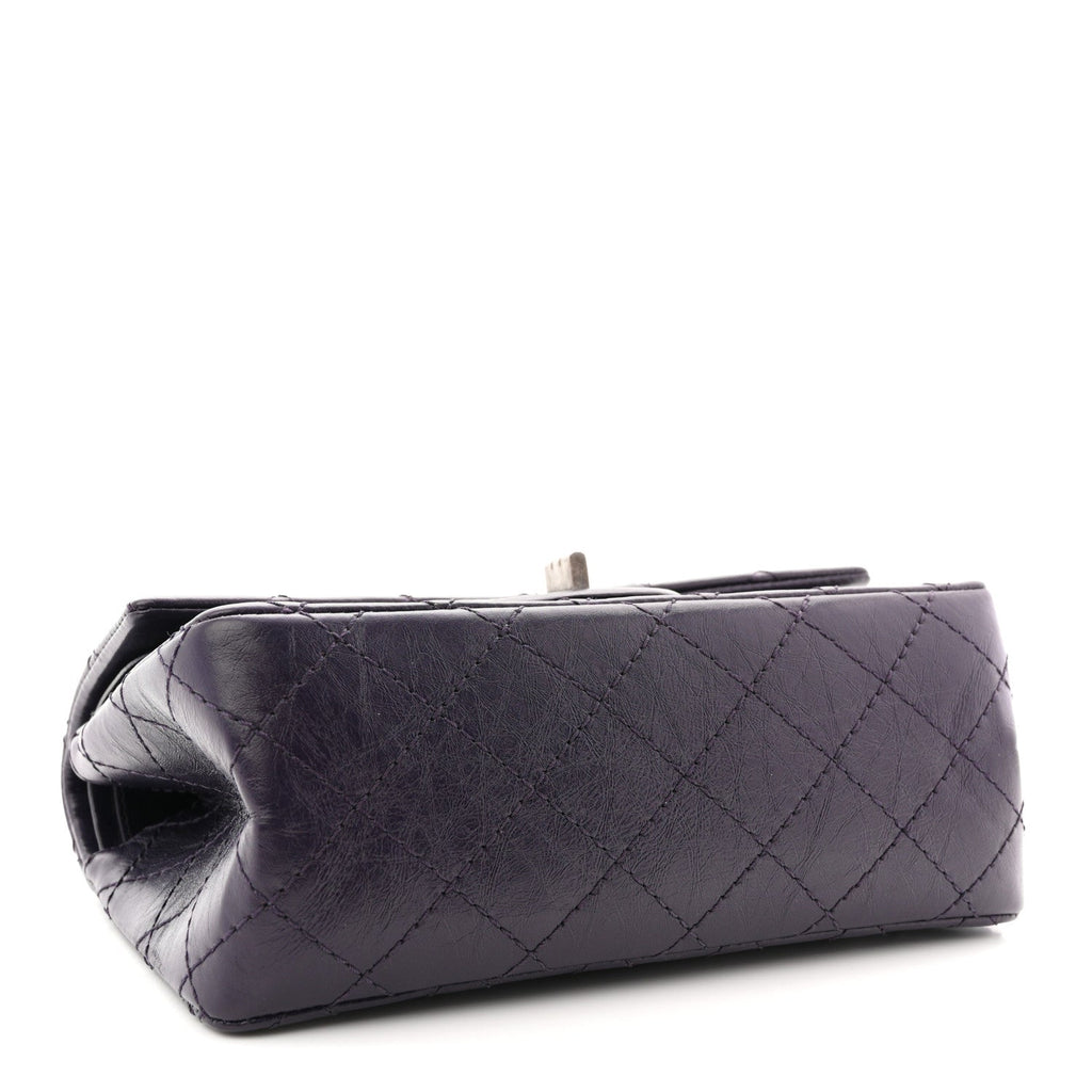 Chanel Aged Calfskin Quilted 2.55 Reissue Mini Flap Dark Purple