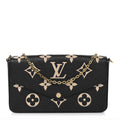 Louis Vuitton Empreinte Monogram Giant Felicie Pochette Black Beige
