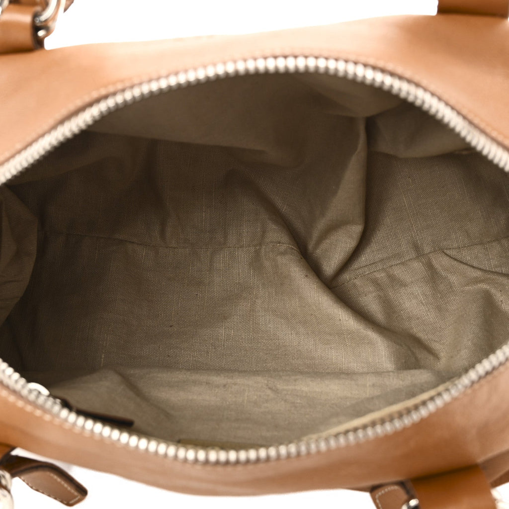 Prada Soft Calf Top Handle Satchel Brown